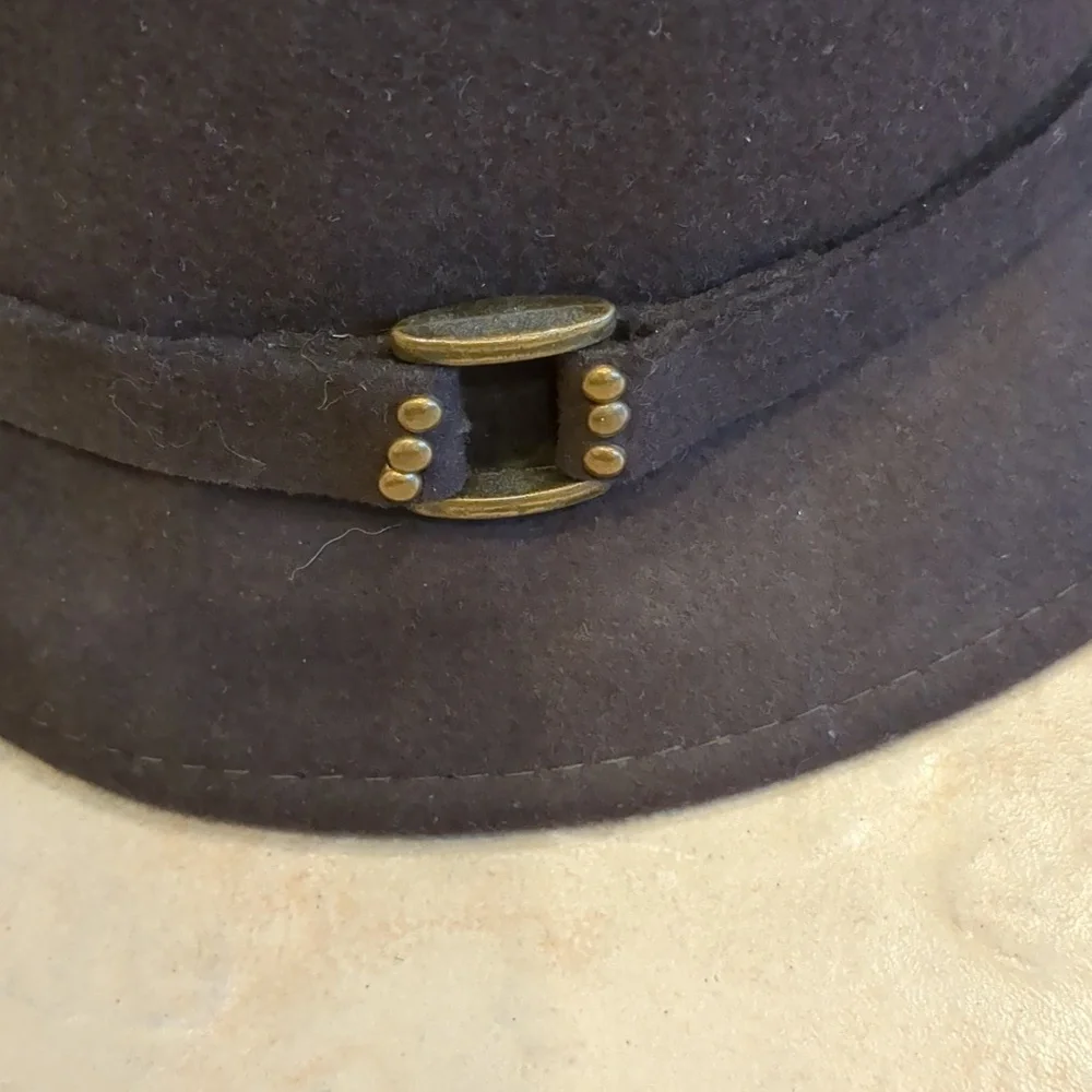 August Vintage Brown Wool Bucket Hat